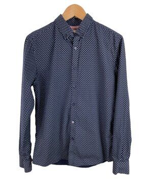 Steel & Jelly Mens Size Medium Blue/White Long Sleeve Button Up Shirt